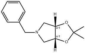 (3aR,6aS)-5-Benzyl-2,2-dimethyltetrahydro-3aH-[1,3]dioxolo[4,5-c]pyrrole Struktur