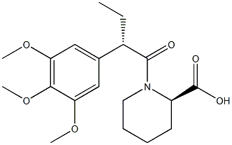 (R)-1-((S)-2-(3,4,5-trimethoxyphenyl)butanoyl)piperidine-2-carboxylic acid Struktur