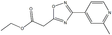 ethyl 2-(3-(2-methylpyridin-4-yl)-1,2,4-oxadiazol-5-yl)acetate Struktur