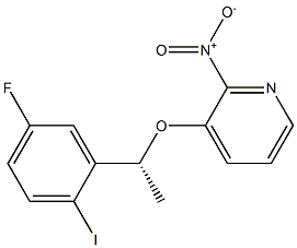 (R)-3-(1-(5-fluoro-2-iodophenyl)ethoxy)-2-nitropyridine Struktur