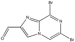 6,8-Dibromo-imidazo[1,2-a]pyrazine-2-carbaldehyde Struktur