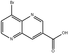 8-bromo-1,5-naphthyridine-3-carboxylic acid Struktur