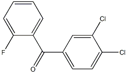 (3,4-dichlorophenyl)(2-fluorophenyl)methanone Struktur