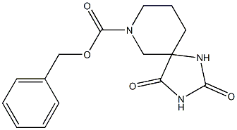 benzyl 2,4-dioxo-1,3 ,7-triazaspiro [4.5]decane-7-carboxylate Struktur