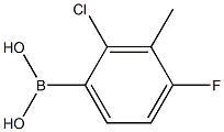 2-Chloro-4-fluoro-3-methylphenylboronic acid Struktur