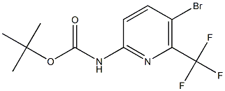 (5-Bromo-6-trifluoromethyl-pyridin-2-yl)-carbamic acid tert-butyl ester Struktur