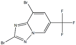 2,8-Dibromo-6-trifluoromethyl-[1,2,4]triazolo[1,5-a]pyridine Struktur