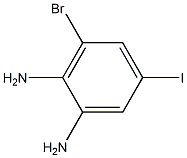 3-Bromo-5-iodo-benzene-1,2-diamine Struktur