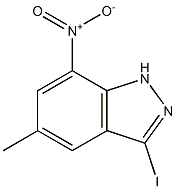 3-iodo-5-methyl-7-nitro-1H-indazole Struktur