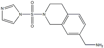 (2-(1H-imidazol-1-ylsulfonyl)-1,2,3,4-tetrahydroisoquinolin-7-yl)methanamine Struktur