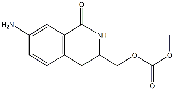 (7-amino-1-oxo-1,2,3,4-tetrahydroisoquinolin-3-yl)methyl methyl carbonate Struktur