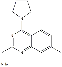 (7-methyl-4-(pyrrolidin-1-yl)quinazolin-2-yl)methanamine Struktur