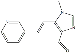 (E)-1-methyl-5-(2-(pyridin-3-yl)vinyl)-1H-imidazole-4-carbaldehyde Struktur