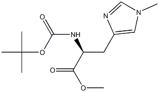 (S)-methyl 2-(tert-butoxycarbonylamino)-3-(1-methyl-1H-imidazol-4-yl)propanoate Struktur