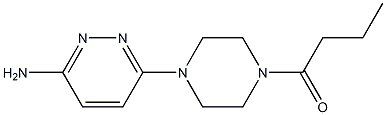 1-(4-(6-aminopyridazin-3-yl)piperazin-1-yl)butan-1-one Struktur