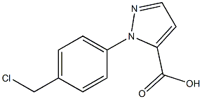 1-(4-(chloromethyl)phenyl)-1H-pyrazole-5-carboxylic acid Struktur