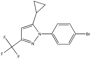 1-(4-bromophenyl)-5-cyclopropyl-3-(trifluoromethyl)-1H-pyrazole Struktur