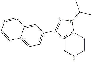 1-isopropyl-3-(naphthalen-2-yl)-4,5,6,7-tetrahydro-1H-pyrazolo[4,3-c]pyridine Struktur