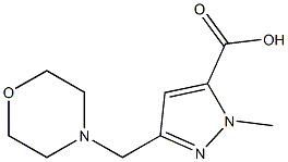 1-methyl-3-(morpholinomethyl)-1H-pyrazole-5-carboxylic acid Structure