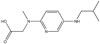 2-((5-(isobutylamino)pyridin-2-yl)(methyl)amino)acetic acid Struktur