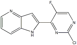 2-(2-chloro-5-fluoropyrimidin-4-yl)-1H-pyrrolo[3,2-b]pyridine Struktur