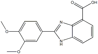 2-(3,4-dimethoxyphenyl)-1H-benzo[d]imidazole-4-carboxylic acid Struktur