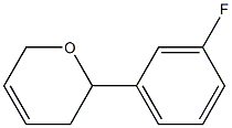 2-(3-fluorophenyl)-3,6-dihydro-2H-pyran Struktur