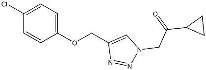 2-(4-((4-chlorophenoxy)methyl)-1H-1,2,3-triazol-1-yl)-1-cyclopropylethanone Struktur