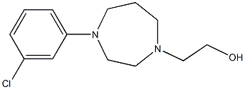 2-(4-(3-chlorophenyl)-1,4-diazepan-1-yl)ethanol Struktur