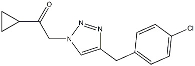 2-(4-(4-chlorobenzyl)-1H-1,2,3-triazol-1-yl)-1-cyclopropylethanone Struktur