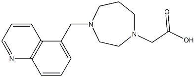 2-(4-(quinolin-5-ylmethyl)-1,4-diazepan-1-yl)acetic acid Struktur