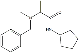 2-(benzyl(methyl)amino)-N-cyclopentylpropanamide Struktur