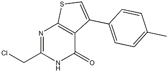 2-(chloromethyl)-5-p-tolylthieno[2,3-d]pyrimidin-4(3H)-one Struktur