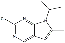 2-chloro-7-isopropyl-6-methyl-7H-pyrrolo[2,3-d]pyrimidine Struktur