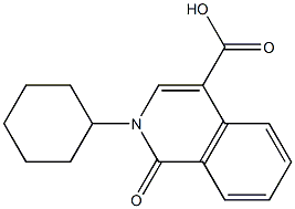 2-cyclohexyl-1-oxo-1,2-dihydroisoquinoline-4-carboxylic acid Struktur