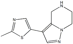 2-methyl-5-(4,5,6,7-tetrahydropyrazolo[1,5-a]pyrazin-3-yl)thiazole Struktur