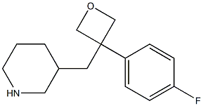 3-((3-(4-fluorophenyl)oxetan-3-yl)methyl)piperidine Struktur