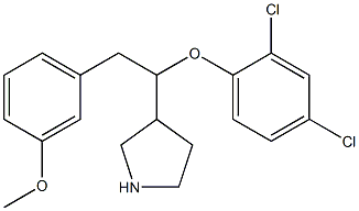 3-(1-(2,4-dichlorophenoxy)-2-(3-methoxyphenyl)ethyl)pyrrolidine Struktur