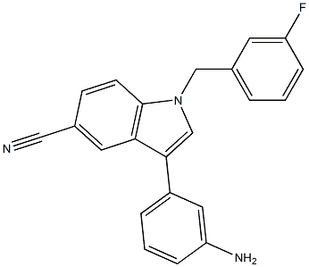 3-(3-aminophenyl)-1-(3-fluorobenzyl)-1H-indole-5-carbonitrile