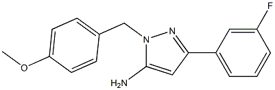 3-(3-fluorophenyl)-1-(4-methoxybenzyl)-1H-pyrazol-5-amine Struktur