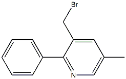 3-(bromomethyl)-5-methyl-2-phenylpyridine Struktur