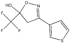 3-(thiophen-3-yl)-5-(trifluoromethyl)-4,5-dihydroisoxazol-5-ol Struktur