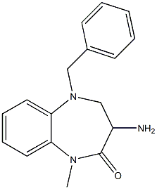 3-amino-5-benzyl-1-methyl-4,5-dihydro-1H-benzo[b][1,4]diazepin-2(3H)-one Struktur