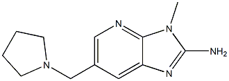 3-methyl-6-(pyrrolidin-1-ylmethyl)-3H-imidazo[4,5-b]pyridin-2-amine Struktur