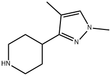 4-(1,4-dimethyl-1H-pyrazol-3-yl)piperidine Struktur