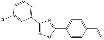 4-(3-(3-chlorophenyl)-1,2,4-oxadiazol-5-yl)benzaldehyde Struktur