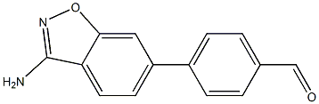 4-(3-aminobenzo[d]isoxazol-6-yl)benzaldehyde Struktur