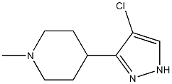 4-(4-chloro-1H-pyrazol-3-yl)-1-methylpiperidine Struktur