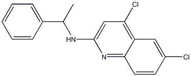 4,6-dichloro-N-(1-phenylethyl)quinolin-2-amine Struktur