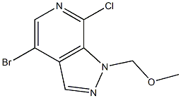 4-bromo-7-chloro-1-(methoxymethyl)-1H-pyrazolo[3,4-c]pyridine Struktur